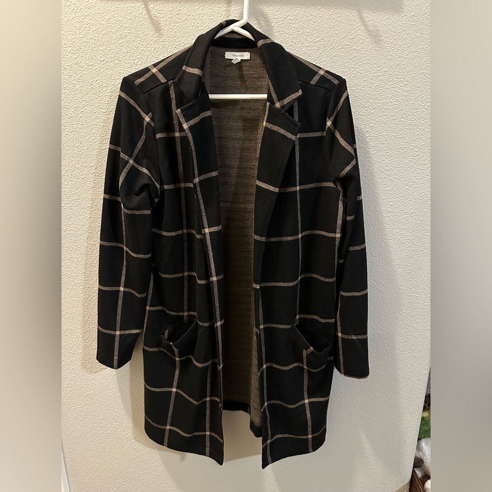 Maurices Black and Tan Checkered Jacket